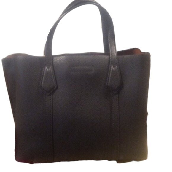Tory Burch Black Small Leather Perry Tote Cross-Body Bag - Picture 3 of 4